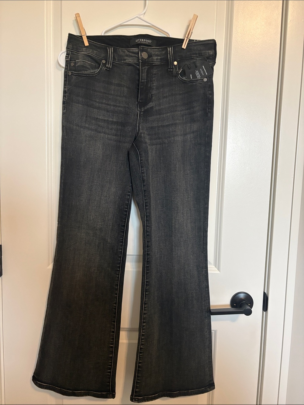 Liverpool Women's Charcoal Flare Jeans